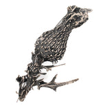 sterling silver bull thistle brooch