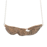 bronze locust pod necklace