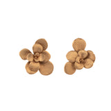 gold vermeil sedum floral succulent earrings