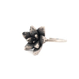 sterling silver floral succulent ring 3