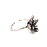 sterling silver floral succulent ring 3