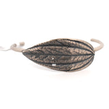 sterling silver peperomia leaf cuff bracelet