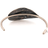 sterling silver peperomia leaf cuff bracelet