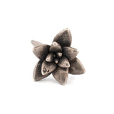 sterling silver floral succulent ring 1