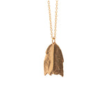 gold vermeil single leaf holiday cactus necklace