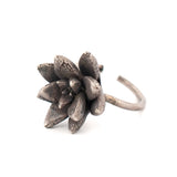 sterling silver floral succulent ring 4