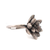 sterling silver floral succulent ring 4