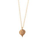 gold vermeil string of hearts necklace 3