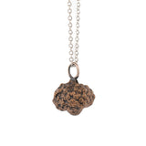 bronze whole acorn necklace