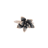 sterling silver floral succulent ring 12