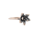 sterling silver floral succulent ring 12
