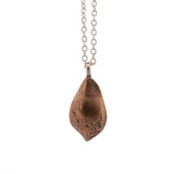 bronze rounded succulent petal necklace
