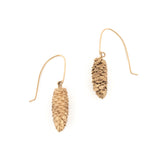 gold vermeil white pine earrings