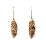 gold vermeil white pine earrings