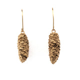 gold vermeil white pine earrings