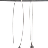 sterling silver eucalyptus pod threader earrings 1