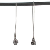 sterling silver eucalyptus pod threader earrings 2