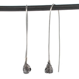 sterling silver eucalyptus pod threader earrings 2