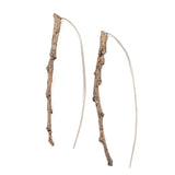bronze long twig earrings 1