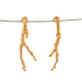 gold vermeil medium twig earrings