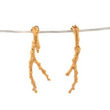 gold vermeil medium twig earrings