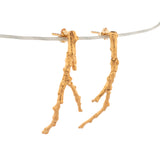 gold vermeil medium twig earrings
