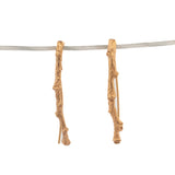 gold vermeil short twig earrings 3