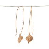 gold vermeil string of hearts earrings 3