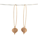 gold vermeil string of hearts earrings 3