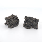tree bark cufflinks