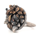 sterling silver with bronze accents succulent garden ring 2