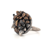 sterling silver with bronze accents succulent garden ring 2