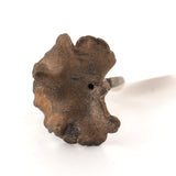 bronze geranium leaf ring