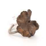 bronze geranium leaf ring