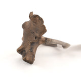 bronze geranium leaf ring