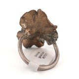 bronze geranium leaf ring