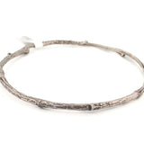 sterling silver twig bangle bracelet