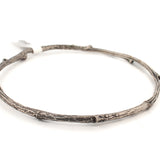 sterling silver twig bangle bracelet