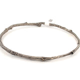sterling silver twig bangle bracelet
