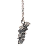 sterling silver winter flower necklace