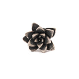 sterling silver floral succulent pin or tie tack 1