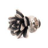 sterling silver floral succulent pin or tie tack 1
