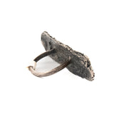 sterling silver horizontal tree bark ring 2