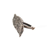sterling silver horizontal tree bark ring 2