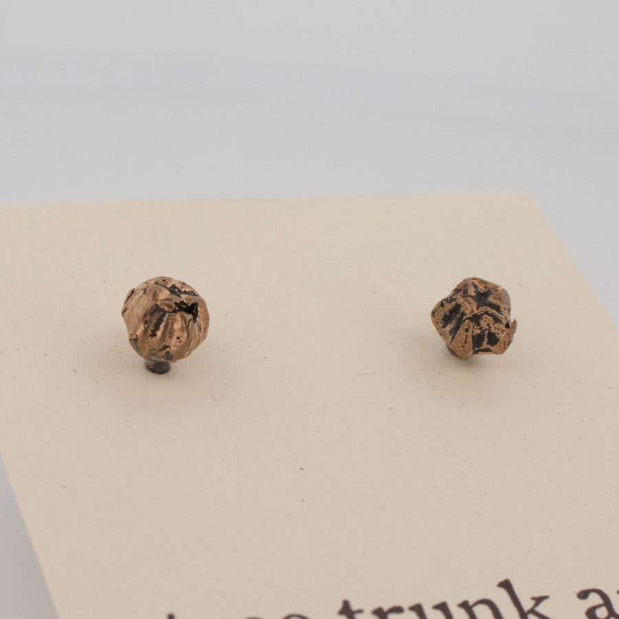 bronze pokeweed stud earrings
