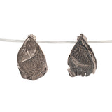 sterling silver rose petal earrings