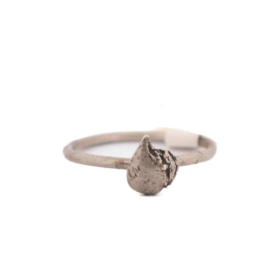 sterling silver string of hearts stacking ring 2