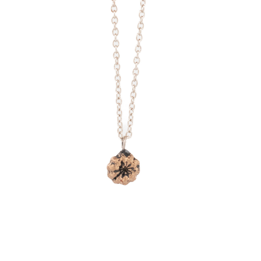 bronze Pokeweed bud necklace