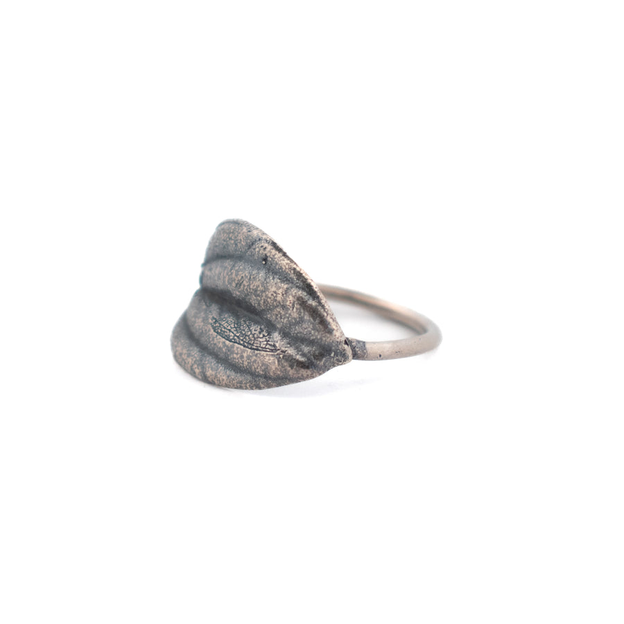 sterling silver peperomia leaf wrap ring 1