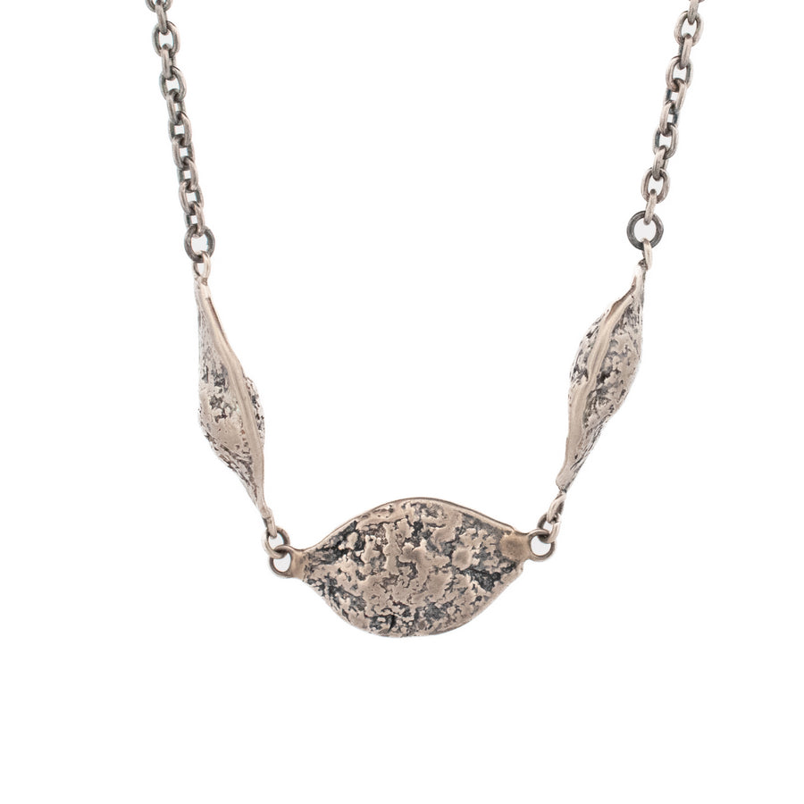 sterling silver palo verde seed pod link necklace